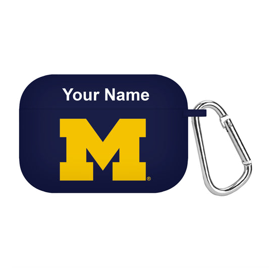 Navy Michigan Wolverines Personalized AirPods Pro Case Cover