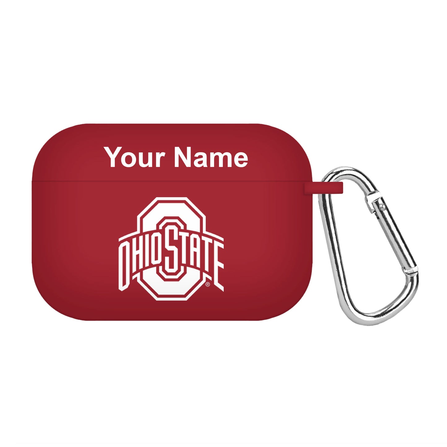 Scarlet Ohio State Buckeyes Personalized AirPods Pro Case Cover