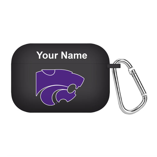 Black Kansas State Wildcats Personalized AirPods Pro Case Cover