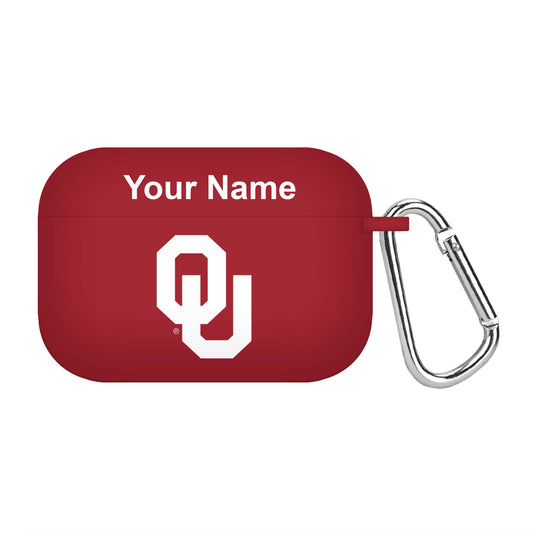 Crimson Oklahoma Sooners Personalized AirPods Pro Case Cover