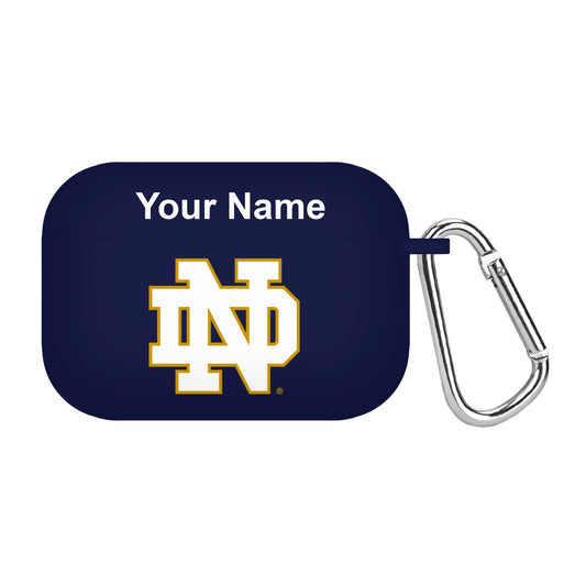 Navy Notre Dame Fighting Irish Personalized AirPods Pro Case Cover