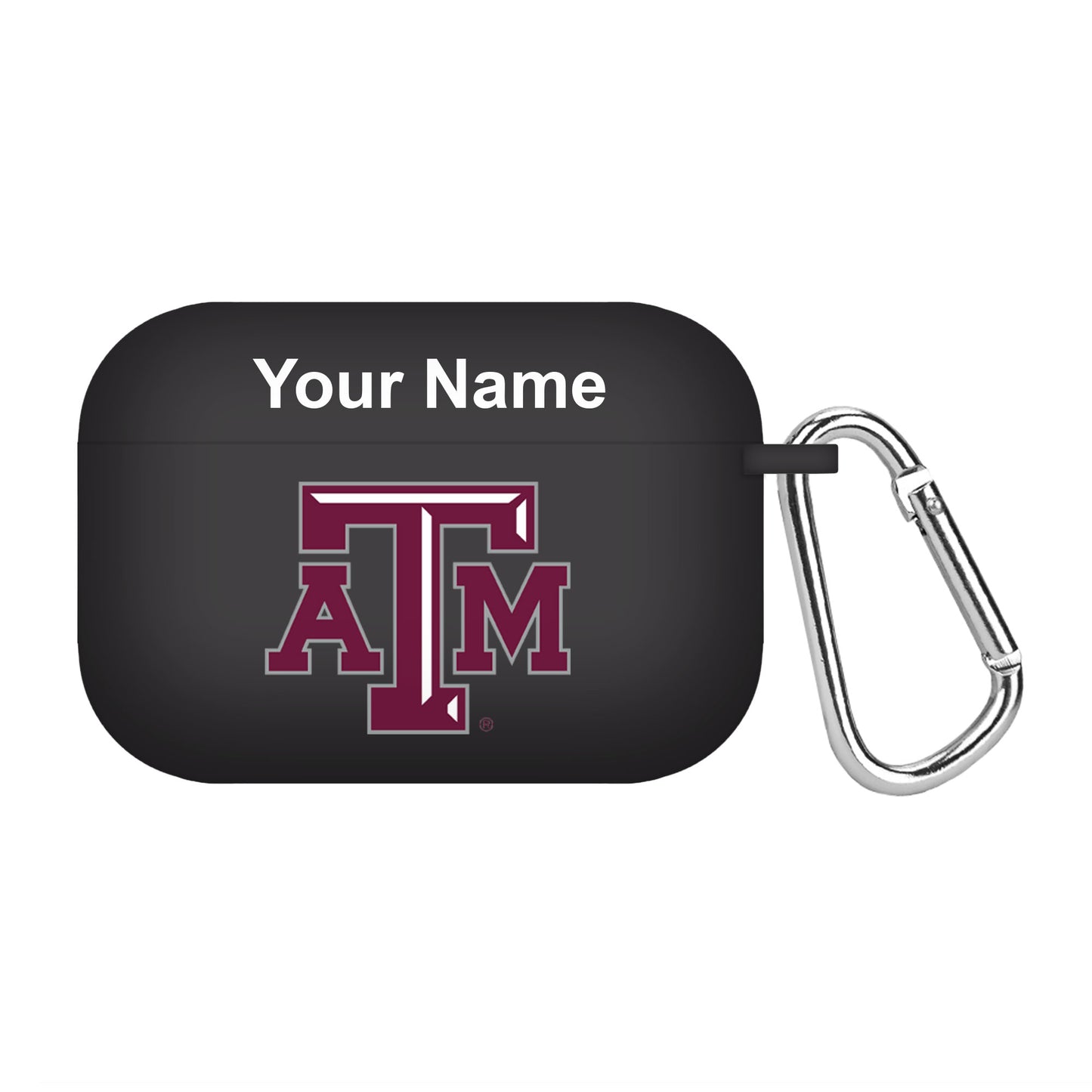 Black Texas A&M Aggies Personalized AirPods Pro Case Cover