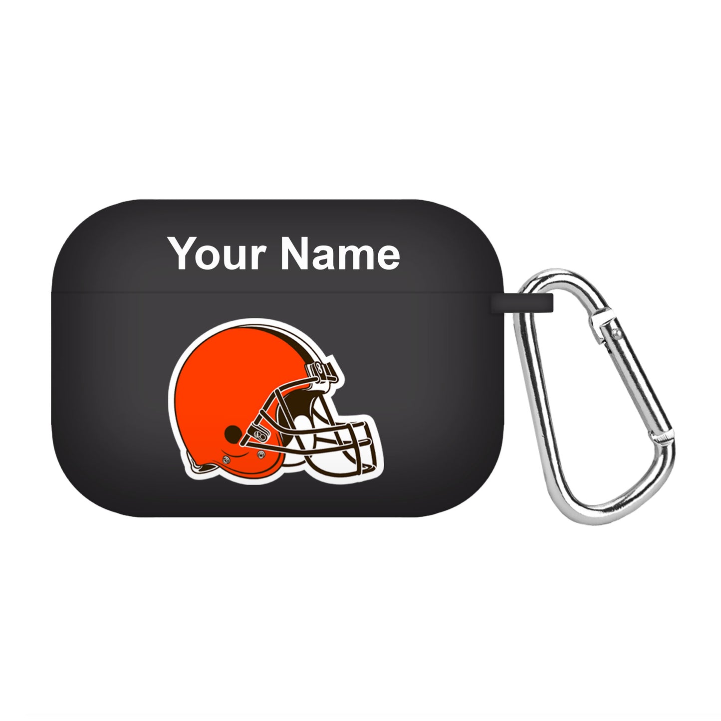 Black Cleveland Browns Personalized AirPods Pro Case Cover