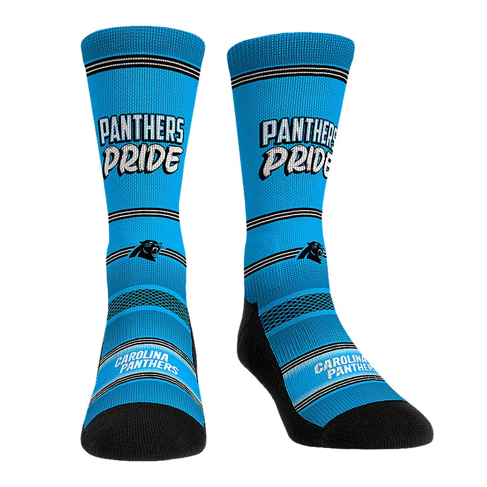 Rock Em Socks Carolina Panthers Team Slogan Crew Socks