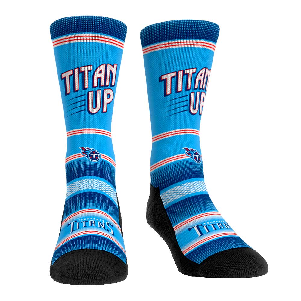 Youth Rock Em Socks Tennessee Titans Team Slogan Crew Socks