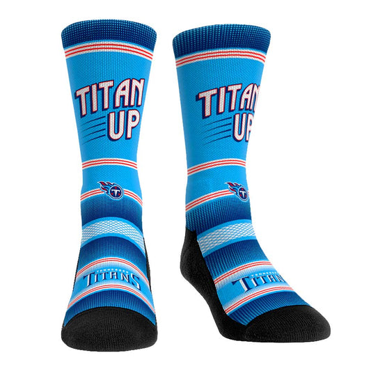 Youth Rock Em Socks Tennessee Titans Team Slogan Crew Socks