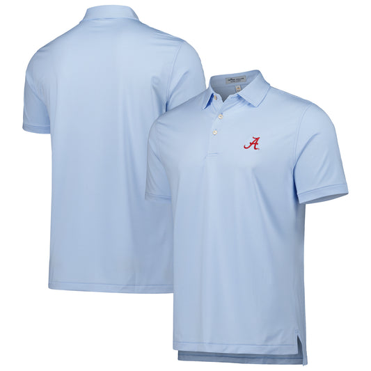 Men's Peter Millar Light Blue Alabama Crimson Tide Jubilee Striped Performance Jersey Polo