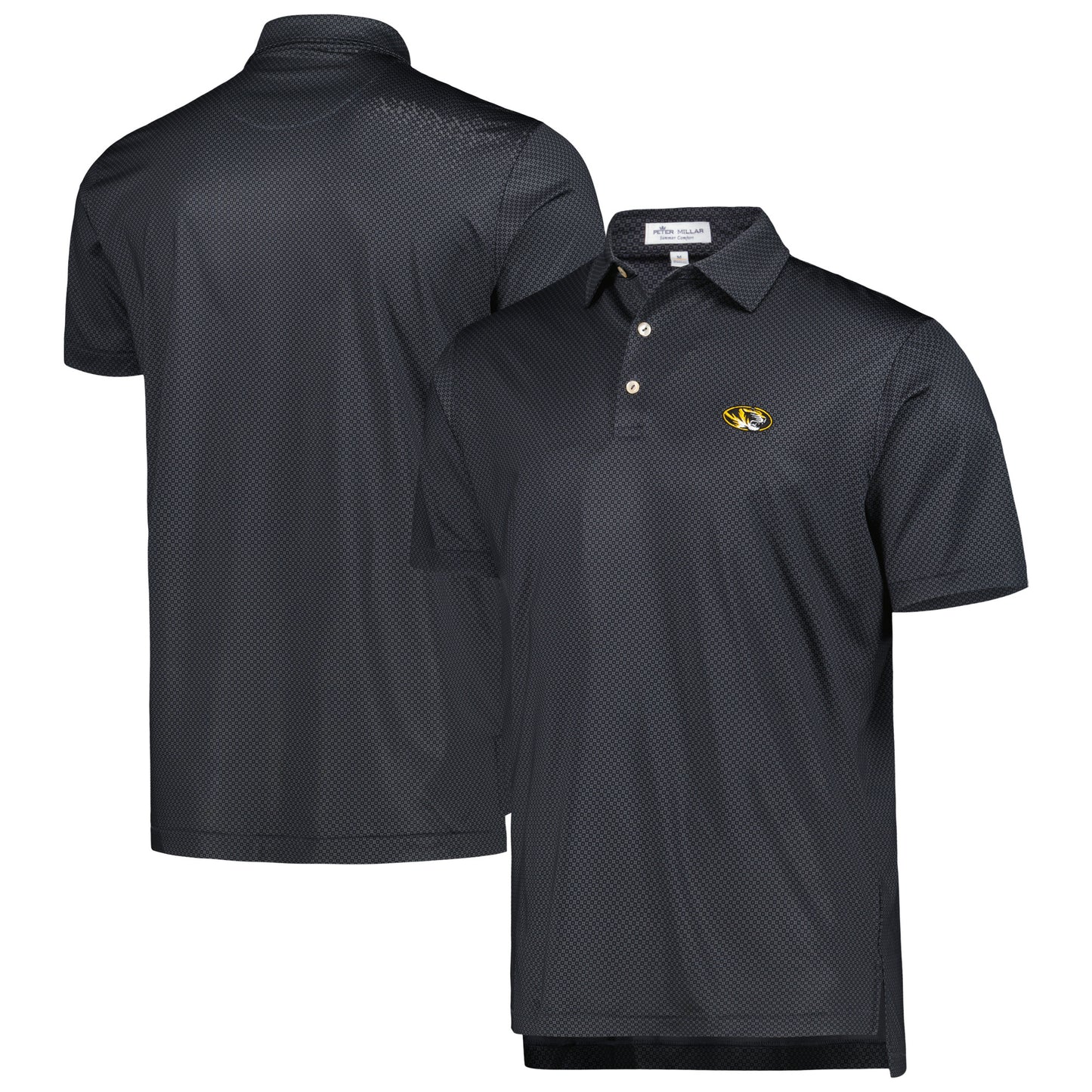 Men's Peter Millar Gray Missouri Tigers Dolly Performance Jersey Polo