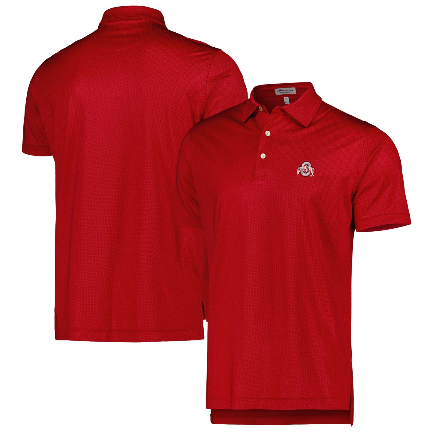 Men's Peter Millar Scarlet Ohio State Buckeyes Dolly Performance Jersey Polo