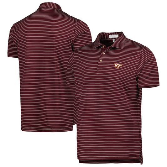 Men's Peter Millar Maroon Virginia Tech Hokies Crafty Performance Jersey Polo