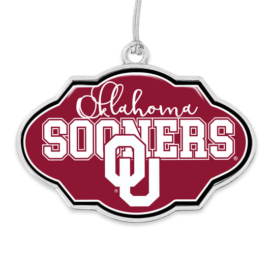 Oklahoma Sooners Frame Holiday Ornament