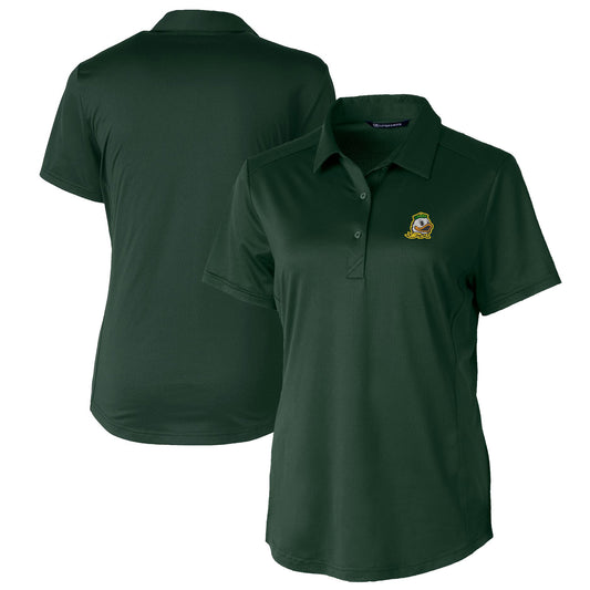 Women's Cutter & Buck Hunter Green Oregon Ducks Prospect Textured Stretch Polo