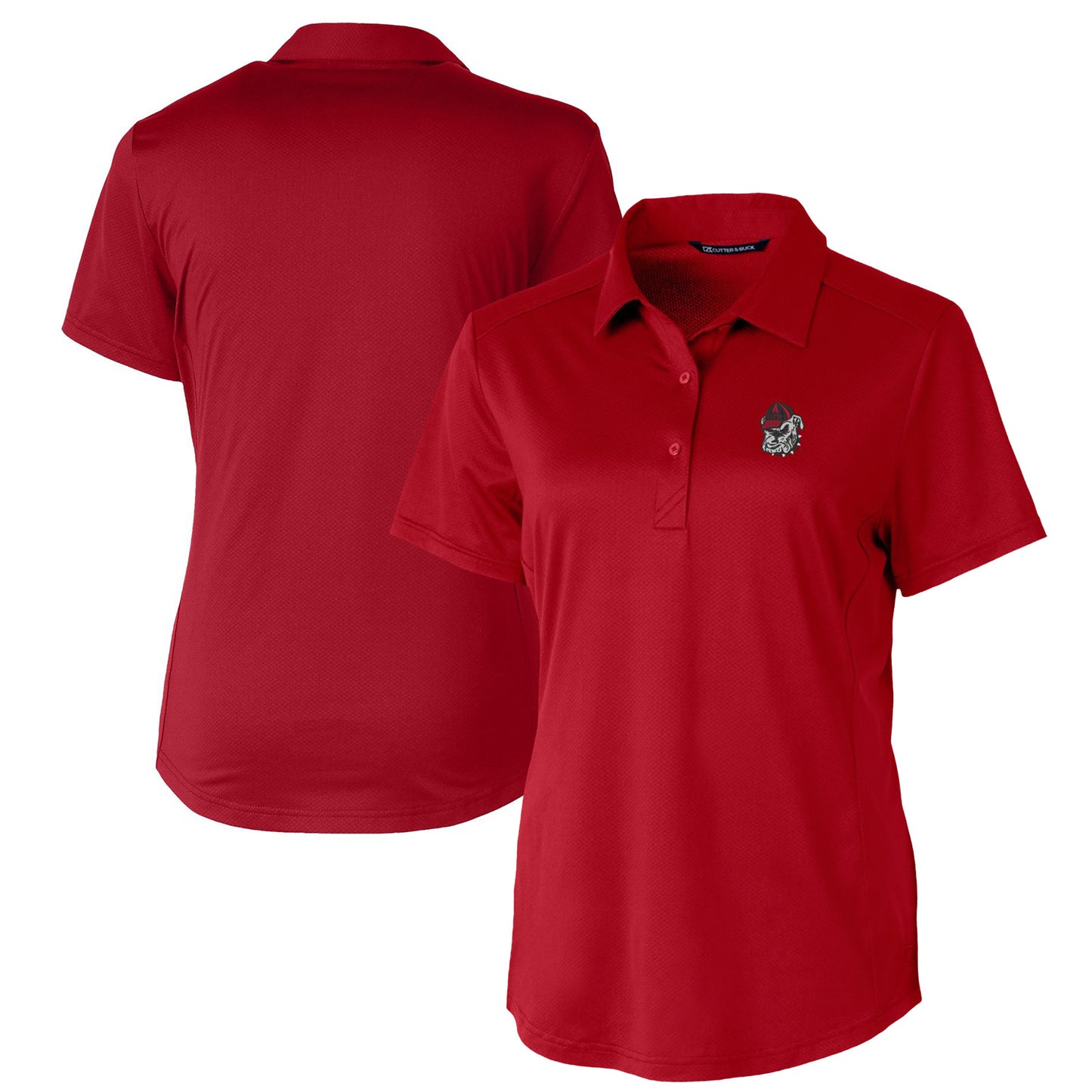 Women's Cutter & Buck Red Georgia Bulldogs Prospect Textured Stretch Polo