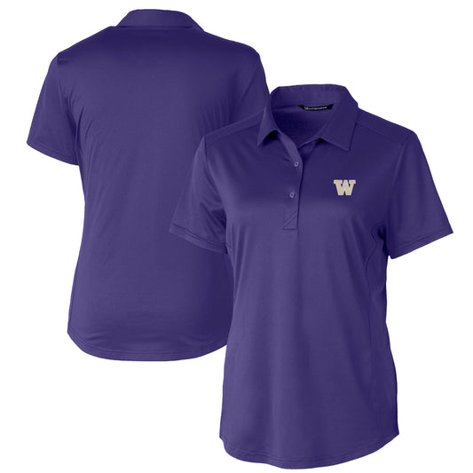 Women's Cutter & Buck Purple Washington Huskies Prospect Textured Stretch Polo