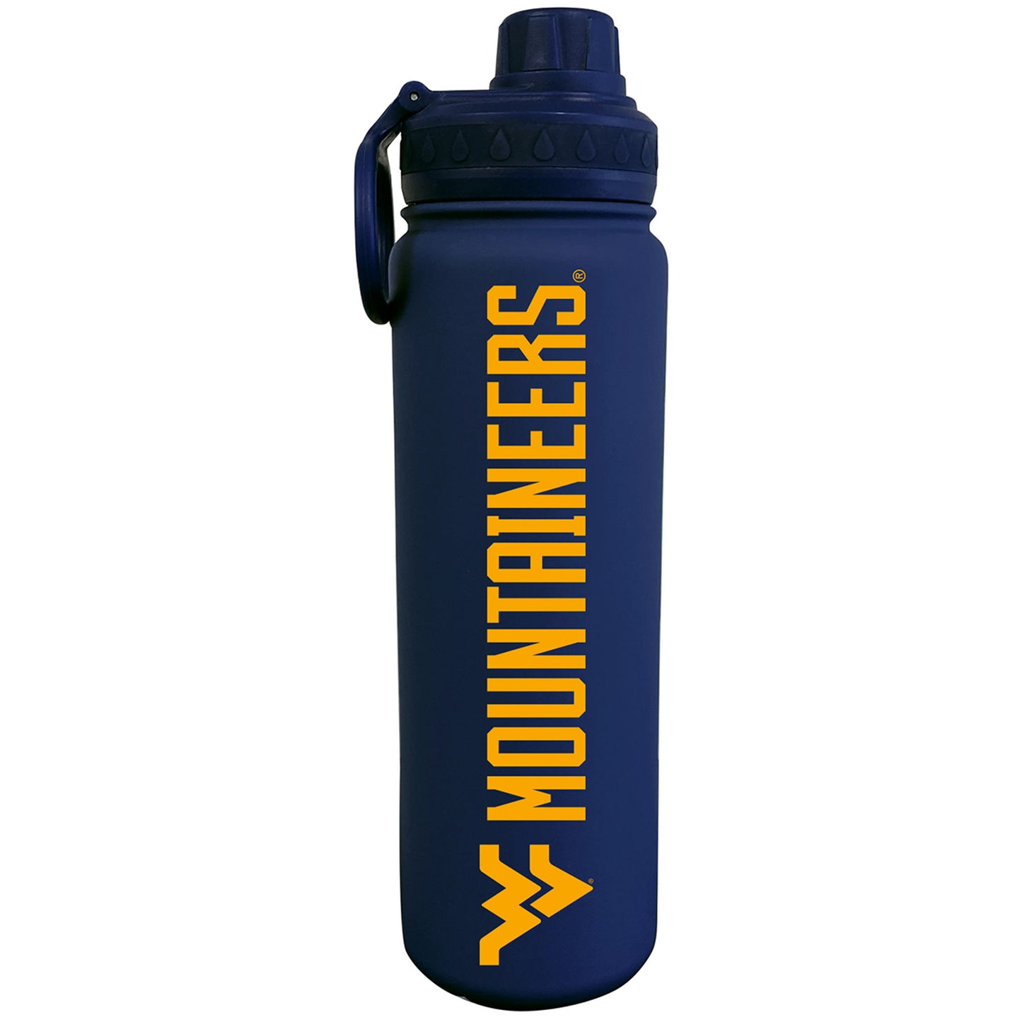 Navy West Virginia Mountaineers 24oz. Stainless Sport Bottle