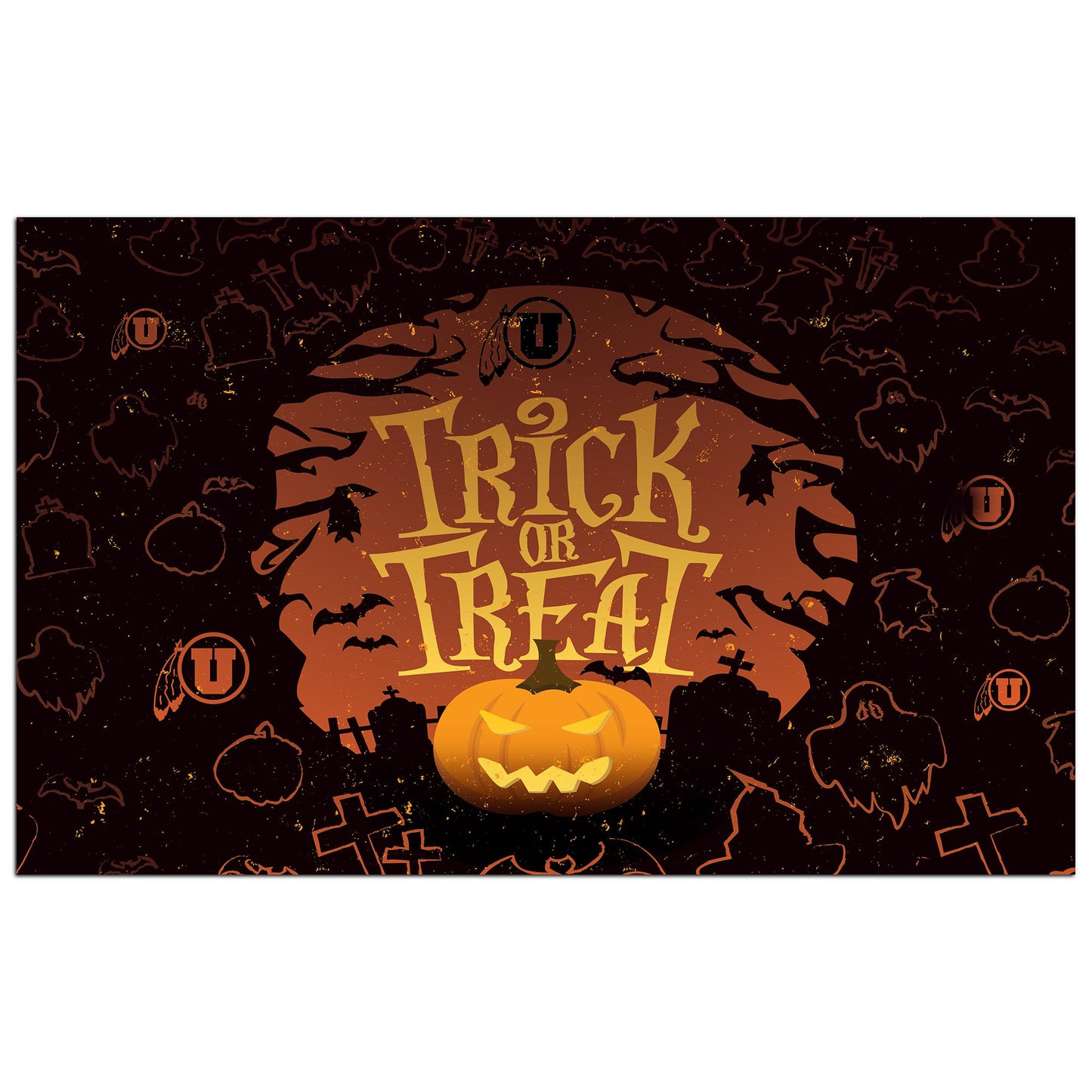 Utah Utes 12'' x 19'' Trick Or Treat Tray