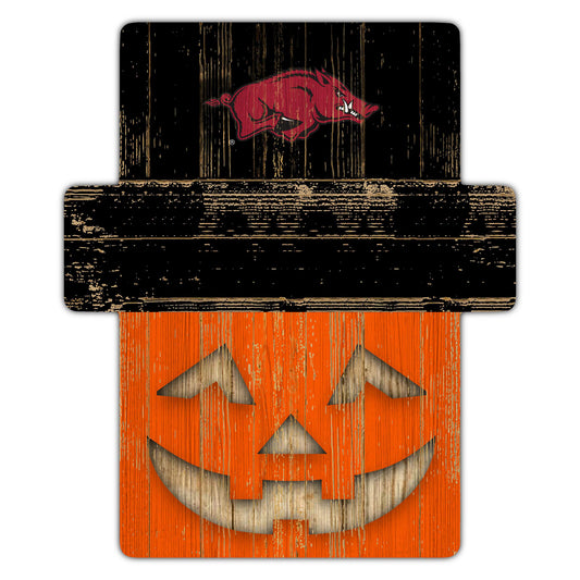 Arkansas Razorbacks 12" x 12" Jack-O-Lantern Display