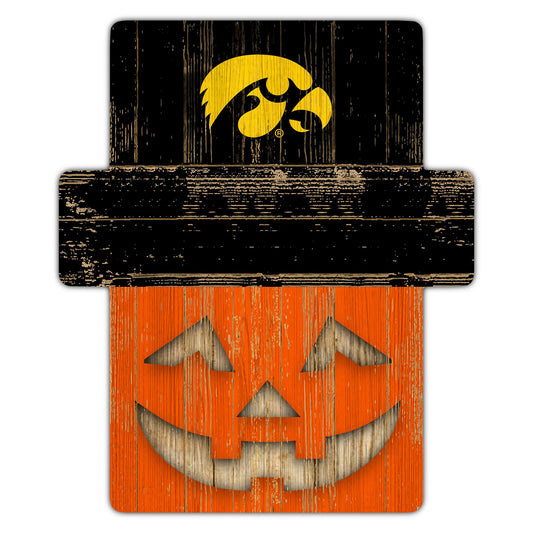 Iowa Hawkeyes 12" x 12" Jack-O-Lantern Display