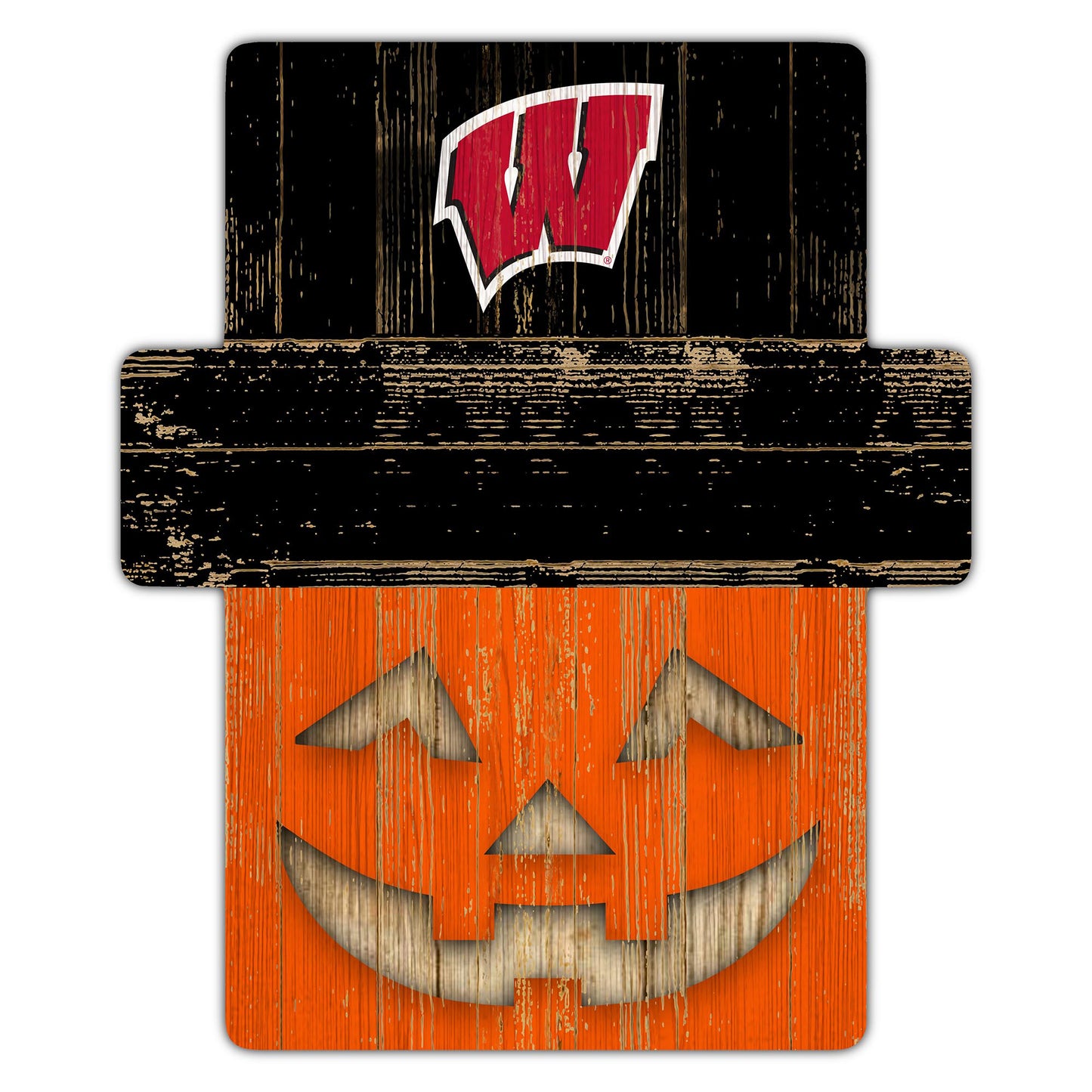 Wisconsin Badgers 12" x 12" Jack-O-Lantern Display