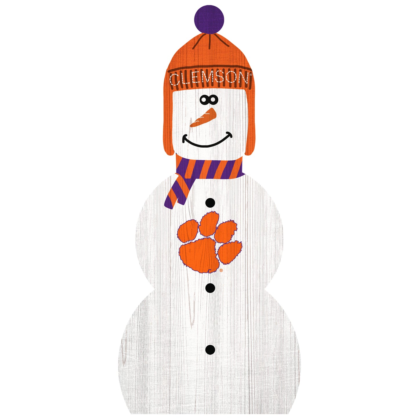 Clemson Tigers 31'' Snowman Leaner