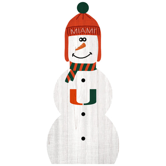 Miami Hurricanes 31'' Snowman Leaner