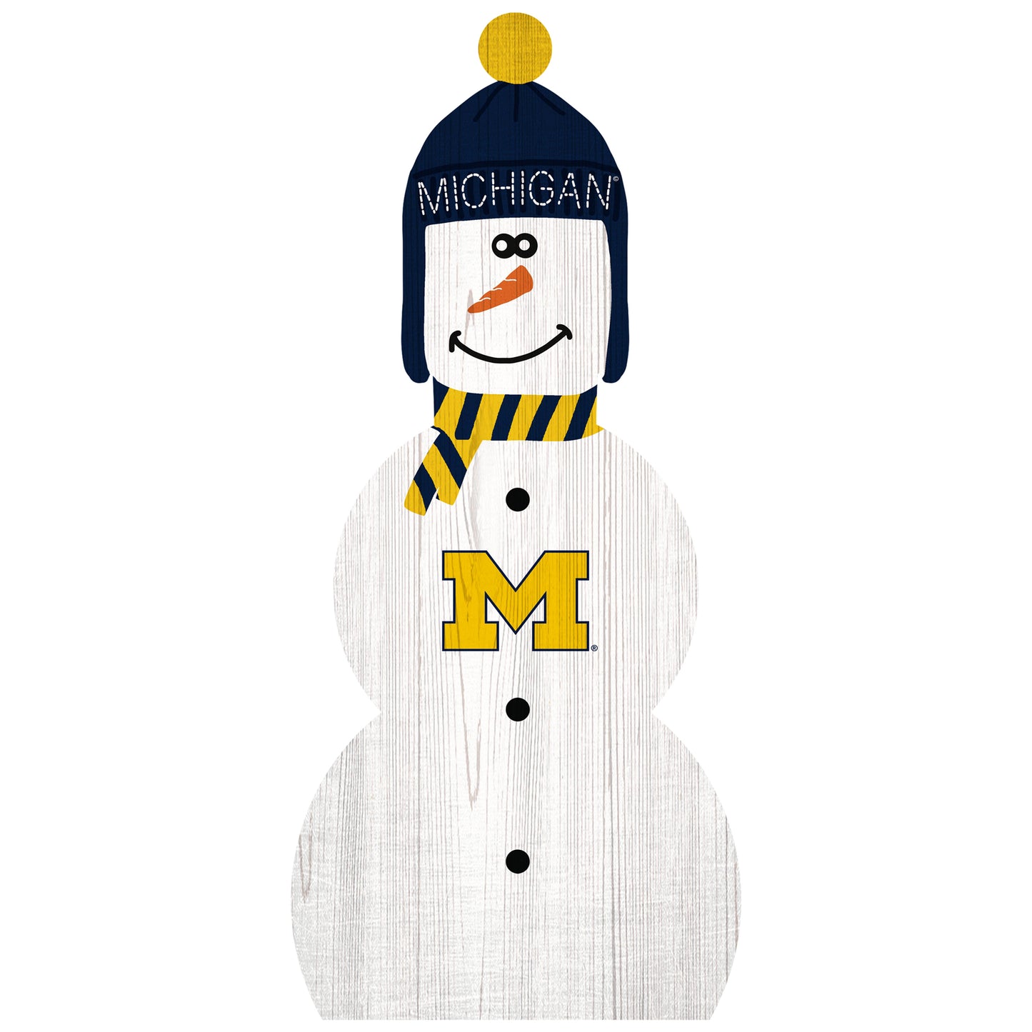 Michigan Wolverines 31'' Snowman Leaner