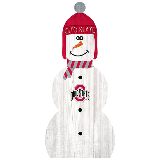 Ohio State Buckeyes 31'' Snowman Leaner