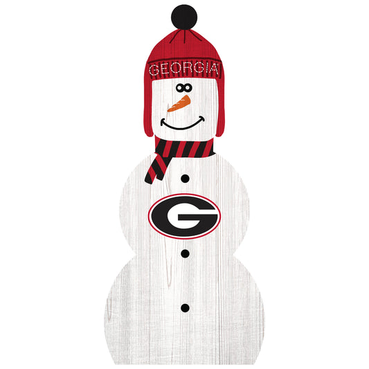 Georgia Bulldogs 31'' Snowman Leaner