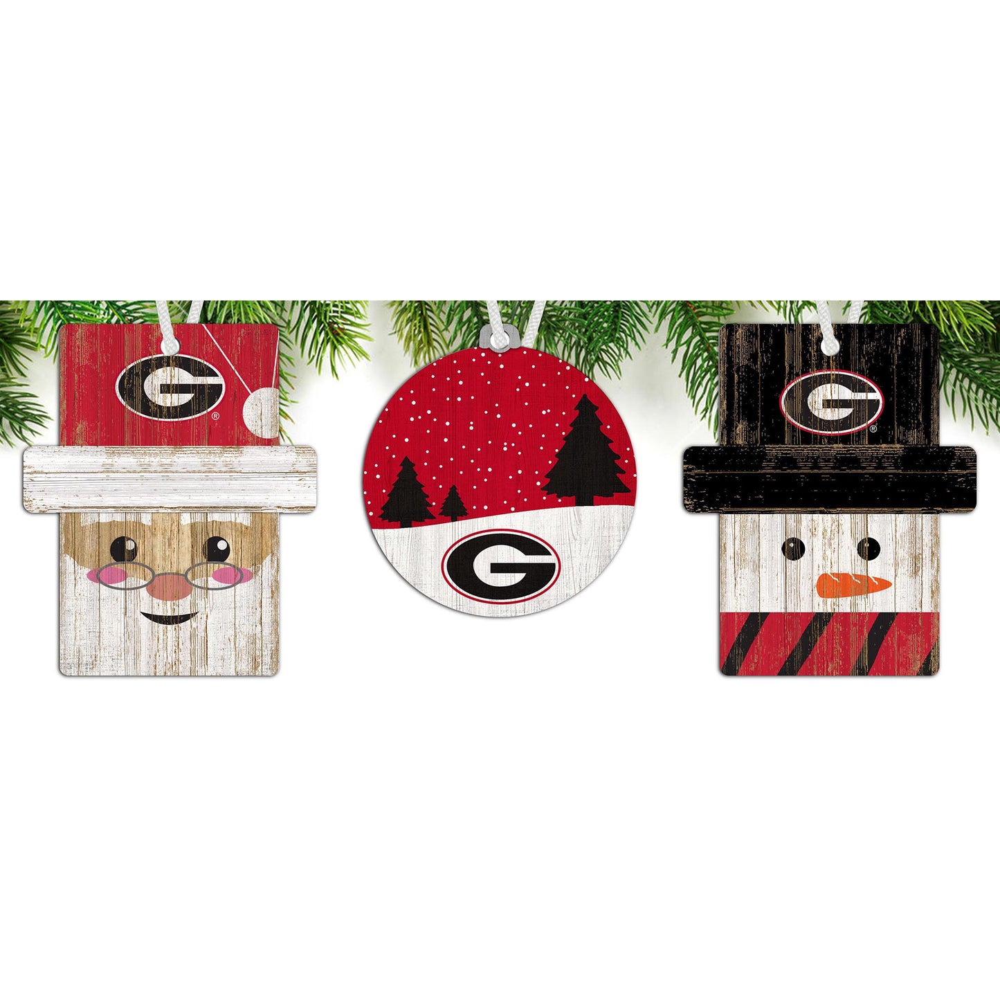 Georgia Bulldogs 3-Pack Ornament Set