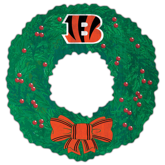 Cincinnati Bengals 16'' Team Wreath Sign