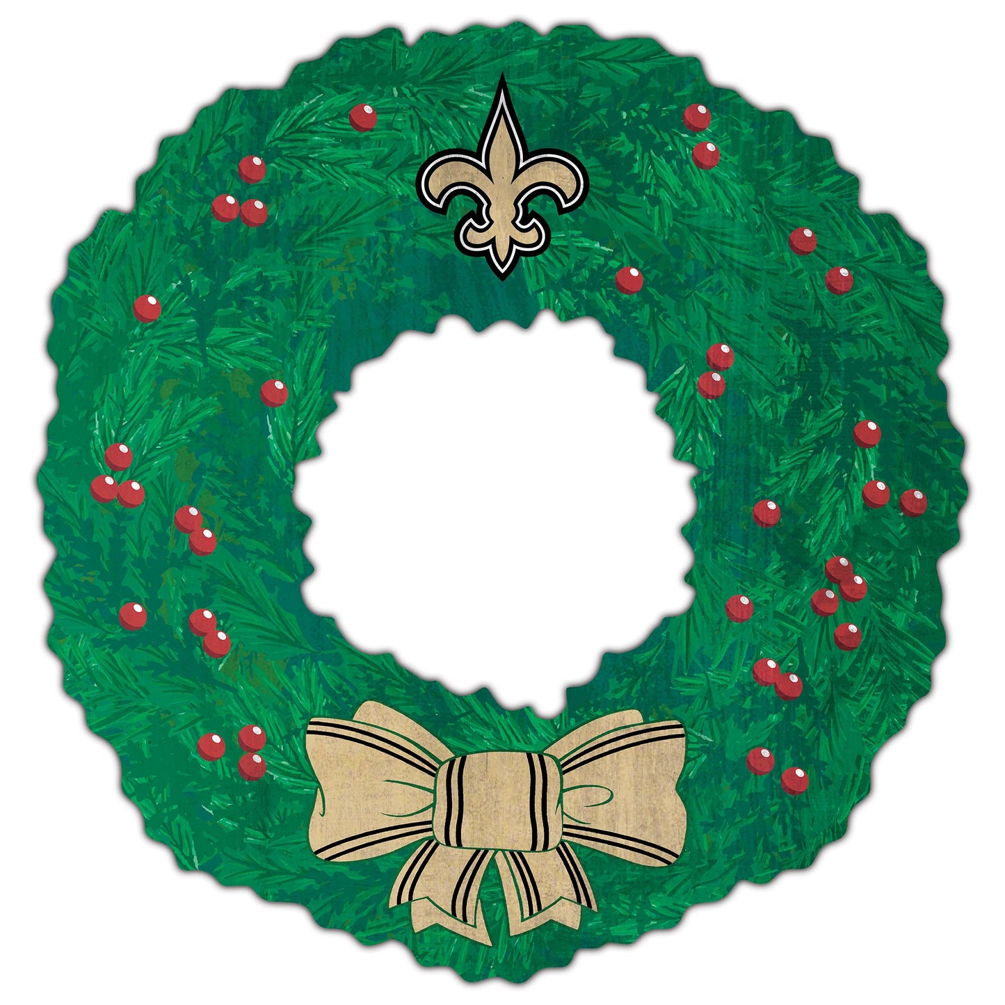 New Orleans Saints 16'' Team Wreath Sign