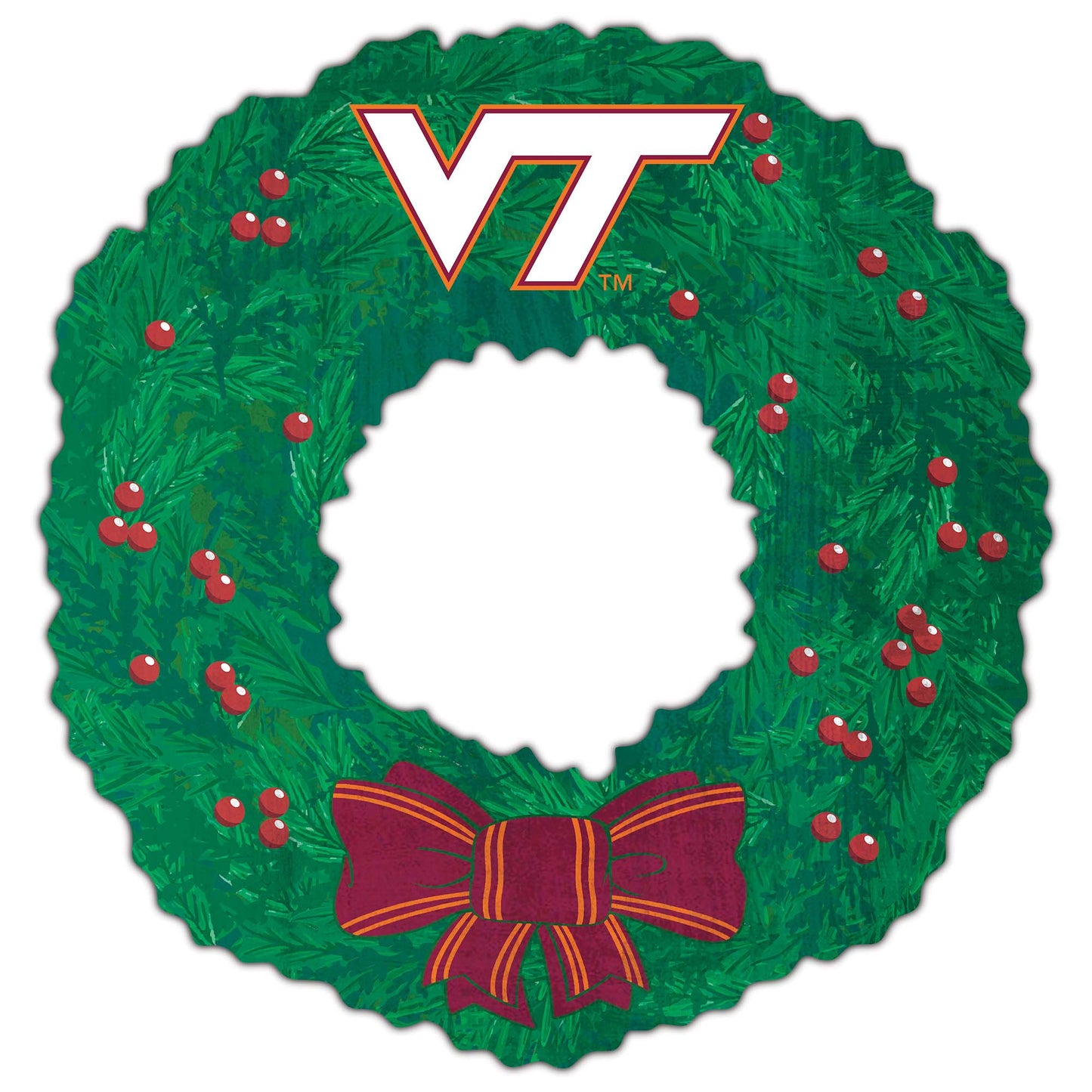 Virginia Tech Hokies 16'' Team Wreath Sign