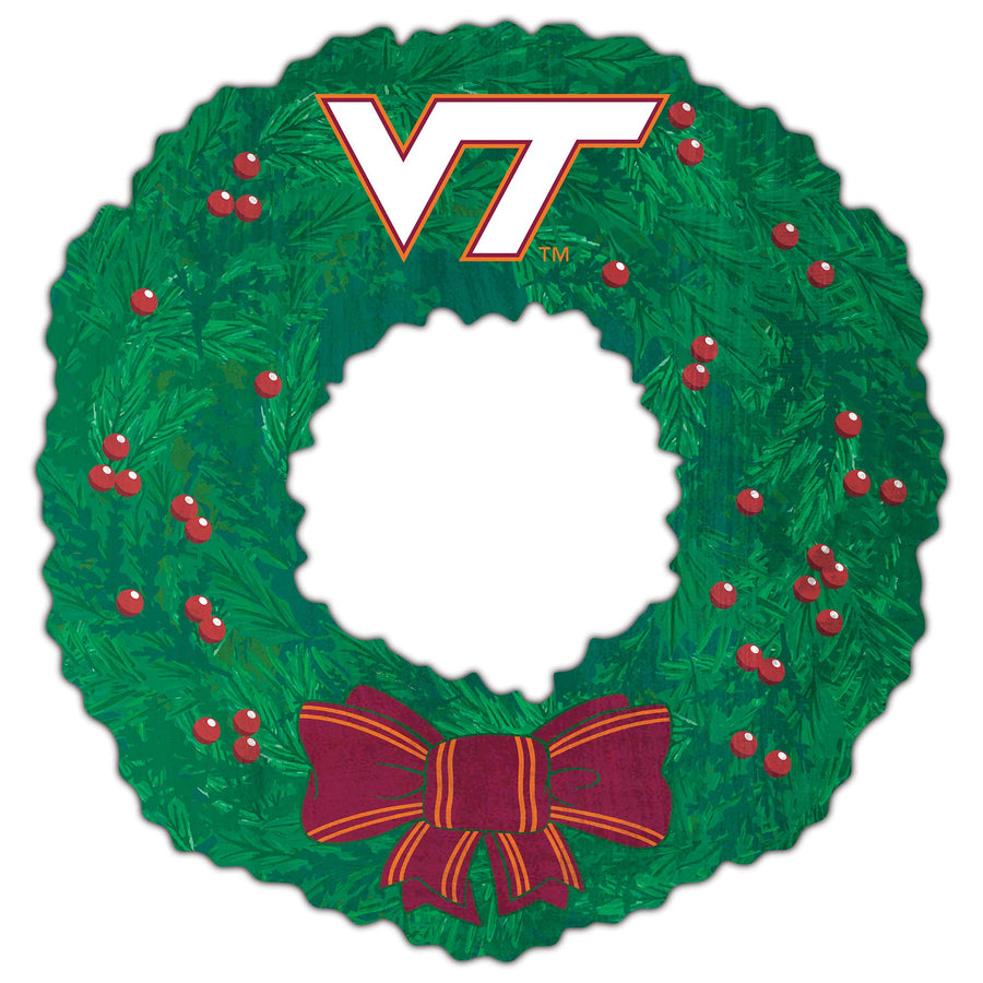 Virginia Tech Hokies 16'' Team Wreath Sign
