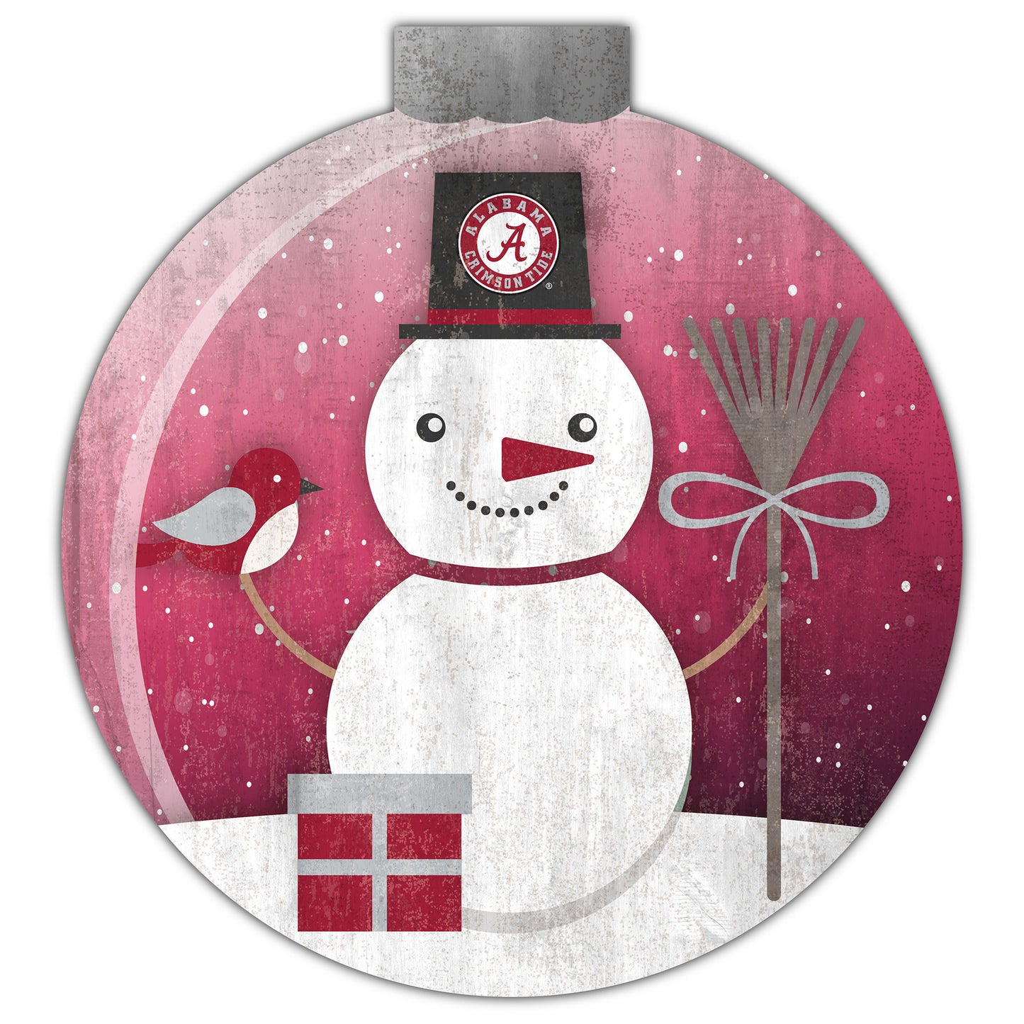 Alabama Crimson Tide 12'' Snow Globe Wall Art