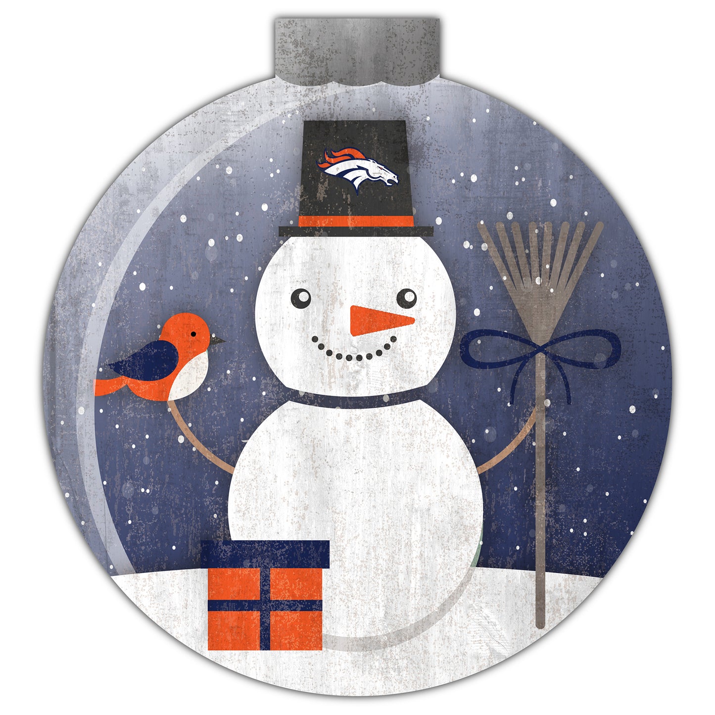 Denver Broncos 12'' Snow Globe Wall Art