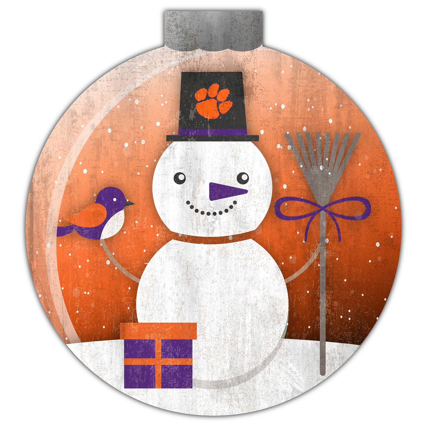 Clemson Tigers 12'' Snow Globe Wall Art