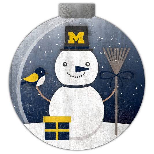 Michigan Wolverines 12'' Snow Globe Wall Art