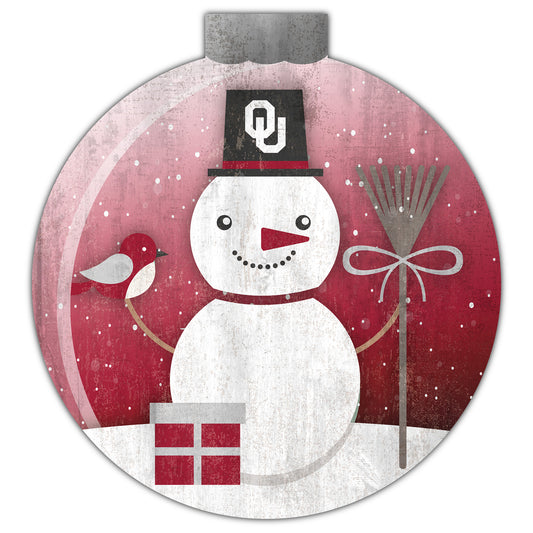 Oklahoma Sooners 12'' Snow Globe Wall Art