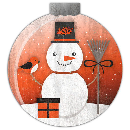 Oklahoma State Cowboys 12'' Snow Globe Wall Art