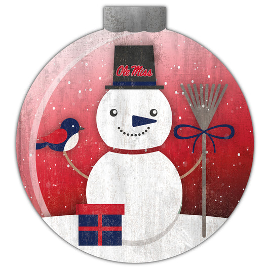 Ole Miss Rebels 12'' Snow Globe Wall Art