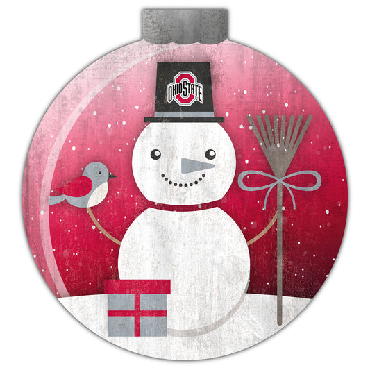 Ohio State Buckeyes 12'' Snow Globe Wall Art