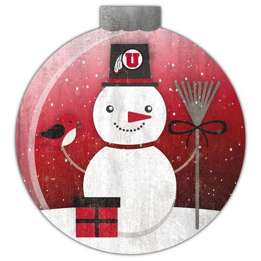 Utah Utes 12'' Snow Globe Wall Art