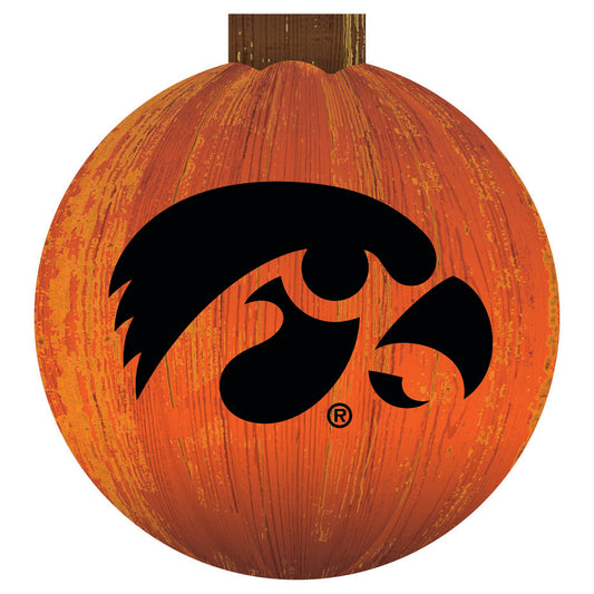 Iowa Hawkeyes 12'' Pumpkin Sign