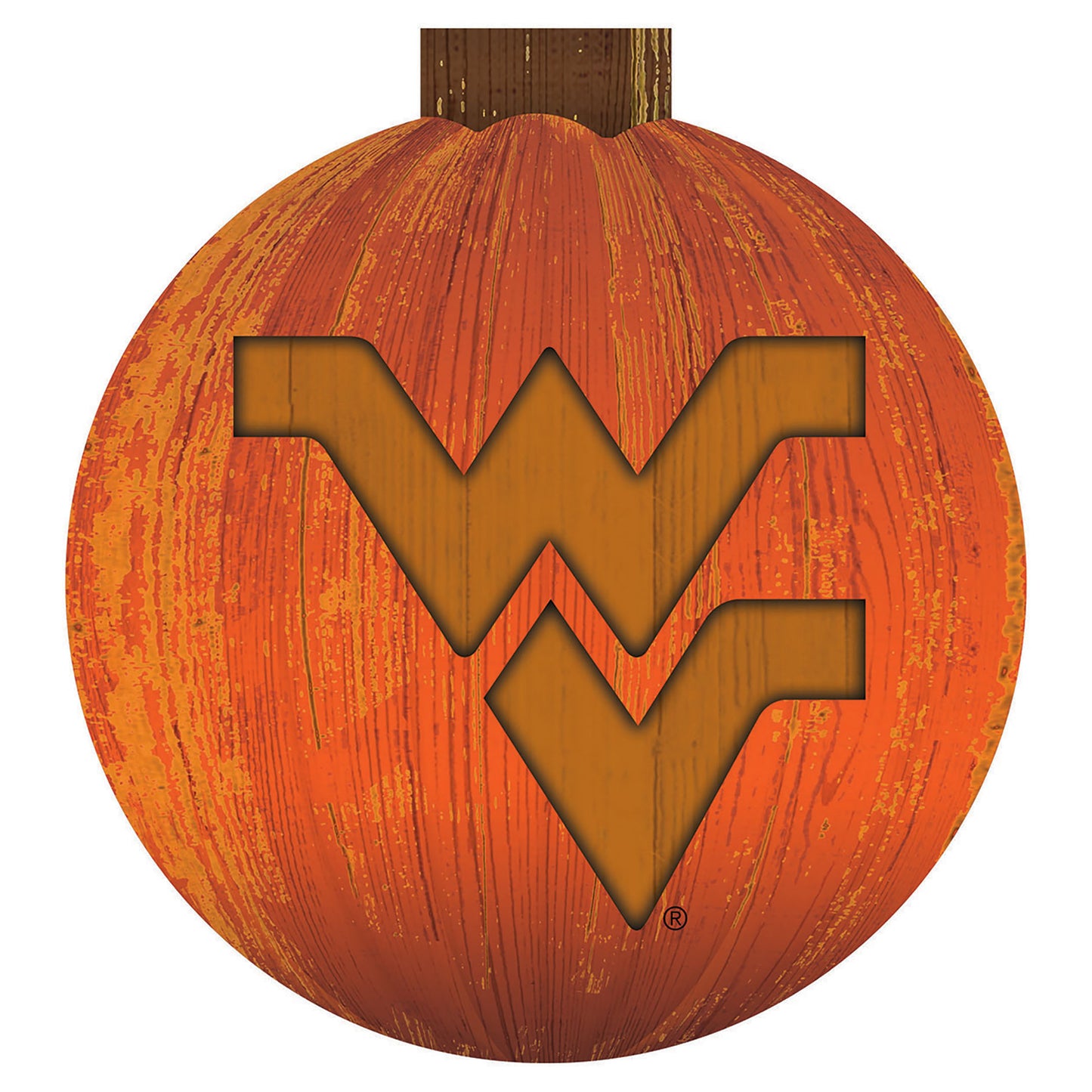 West Virginia Mountaineers 12'' Pumpkin Sign