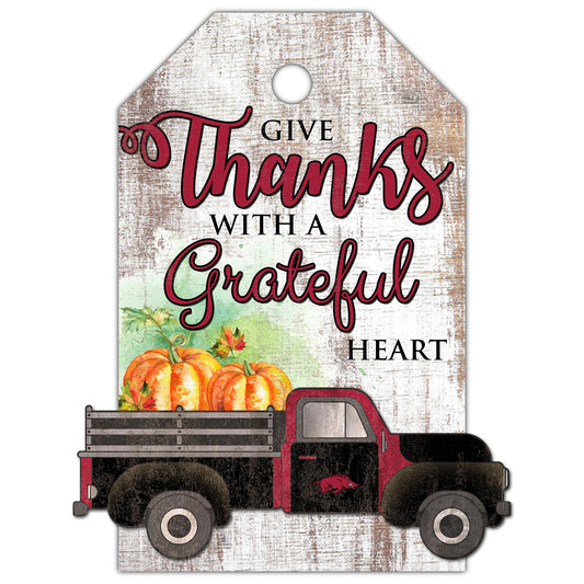 Arkansas Razorbacks 11'' x 19'' Gift Tag Truck Sign