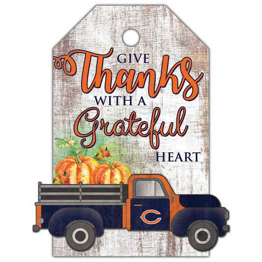 Chicago Bears 11'' x 19'' Gift Tag Truck Sign