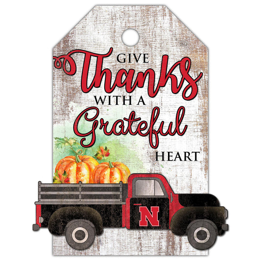 Nebraska Huskers 11'' x 19'' Gift Tag Truck Sign