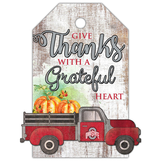 Ohio State Buckeyes 11'' x 19'' Gift Tag Truck Sign