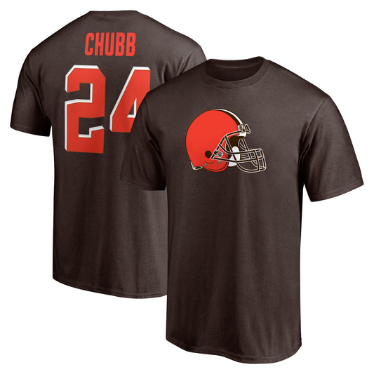 Men's Fanatics Nick Chubb Brown Cleveland Browns Player Icon T-Shirt