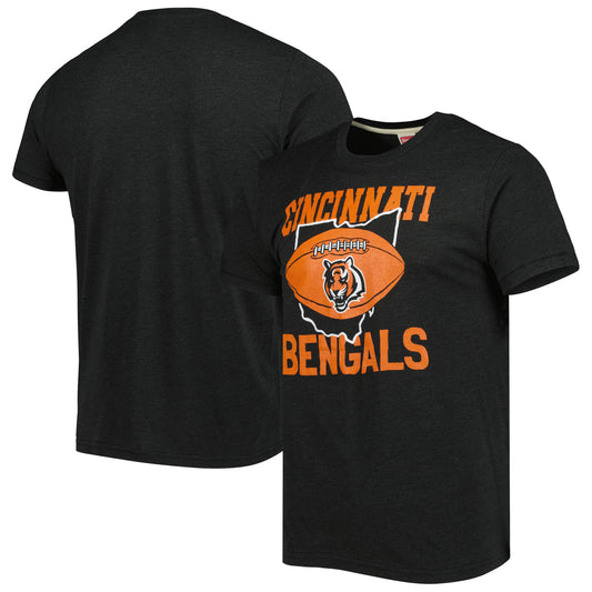 Men's Homage Cincinnati Bengals Hyper Local Charcoal Tri-Blend T-Shirt